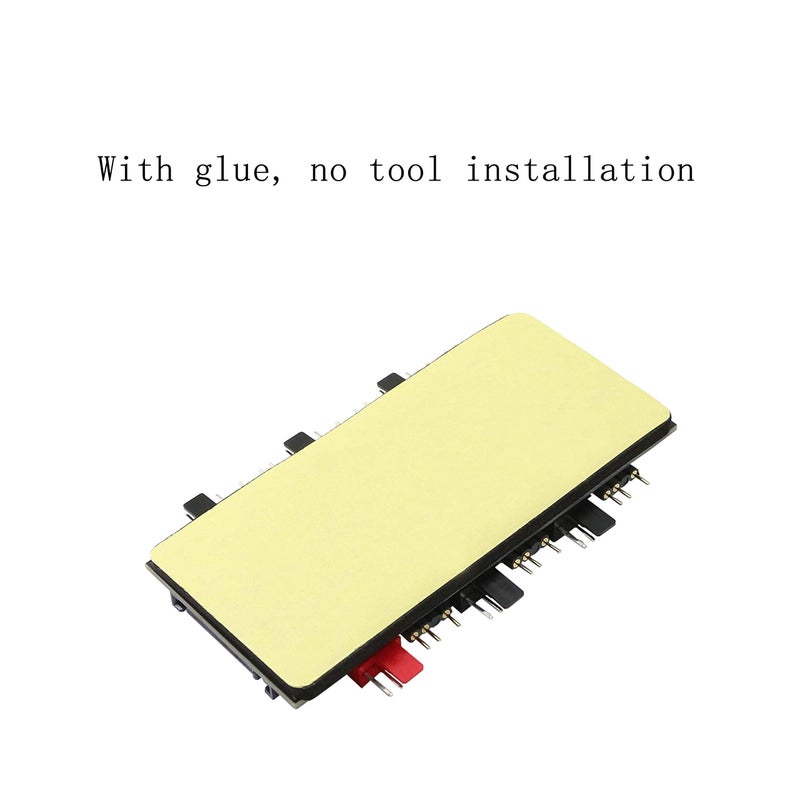 XMSJSIY 12V 4Pin PWM & 5V 3Pin ARGB with SATA 15Pin Power 2-in-1 Hub 6 Way Sync CPU Cooling Fan Addressable RGB Lighting PCB Splitter for Extended Motherboard Interface -Black Compatible With Desktop - Image 3